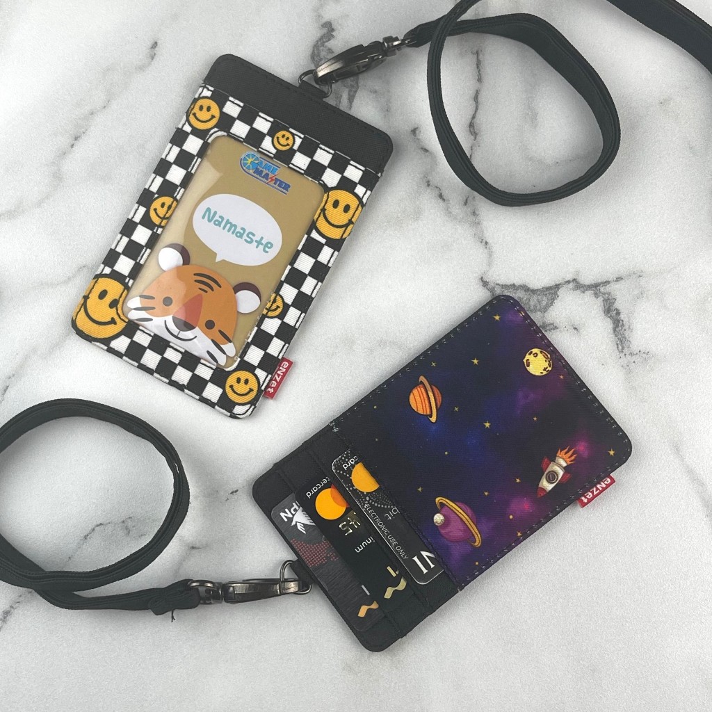 

ID card holder name tag lanyard dompet kartu gantung kalung motif