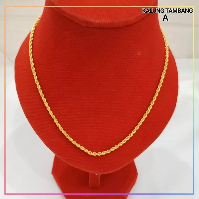 Kalung tambang yaxia kalung xuping kalung pria wanita unisex