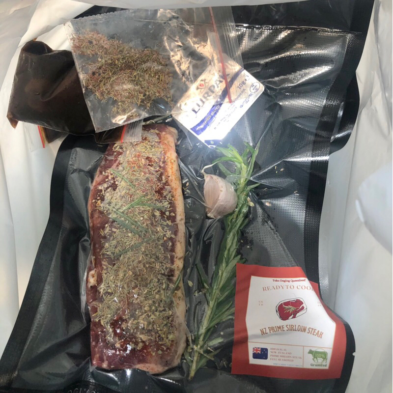 

Sirloin Steak Mini Size (endcut) Siap Masak non meltic / Halal / Grassfed