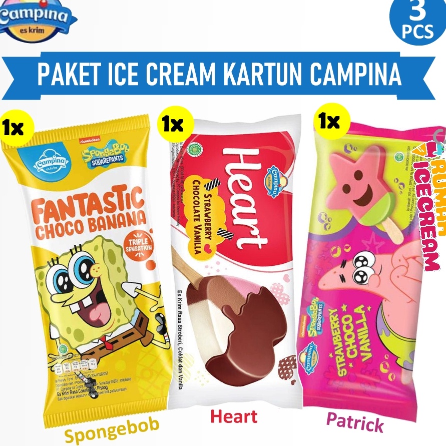 

RFNG8004 7.7 Ice Cream Kartun Campina 3pcs