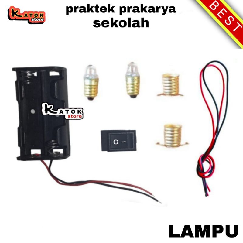 Paket Rangkaian listrik Lampu Seri Paralel Praktek Sekolah SD kelas 6 Prakarya