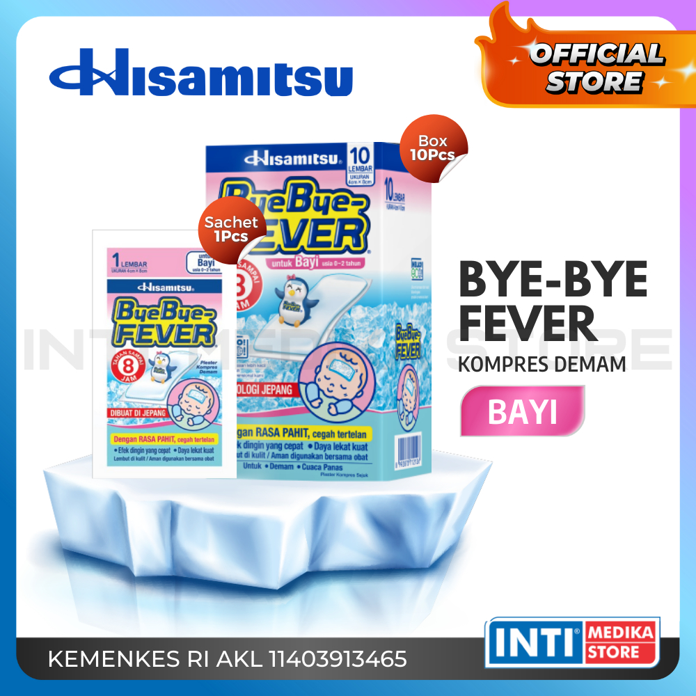 HISAMITSU - Bye Bye Fever Plester Kompres Demam BAYI | Byebye Fever