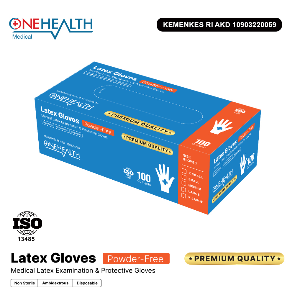 Onehealth Sarung Tangan LATEX POWDER FREE AKD