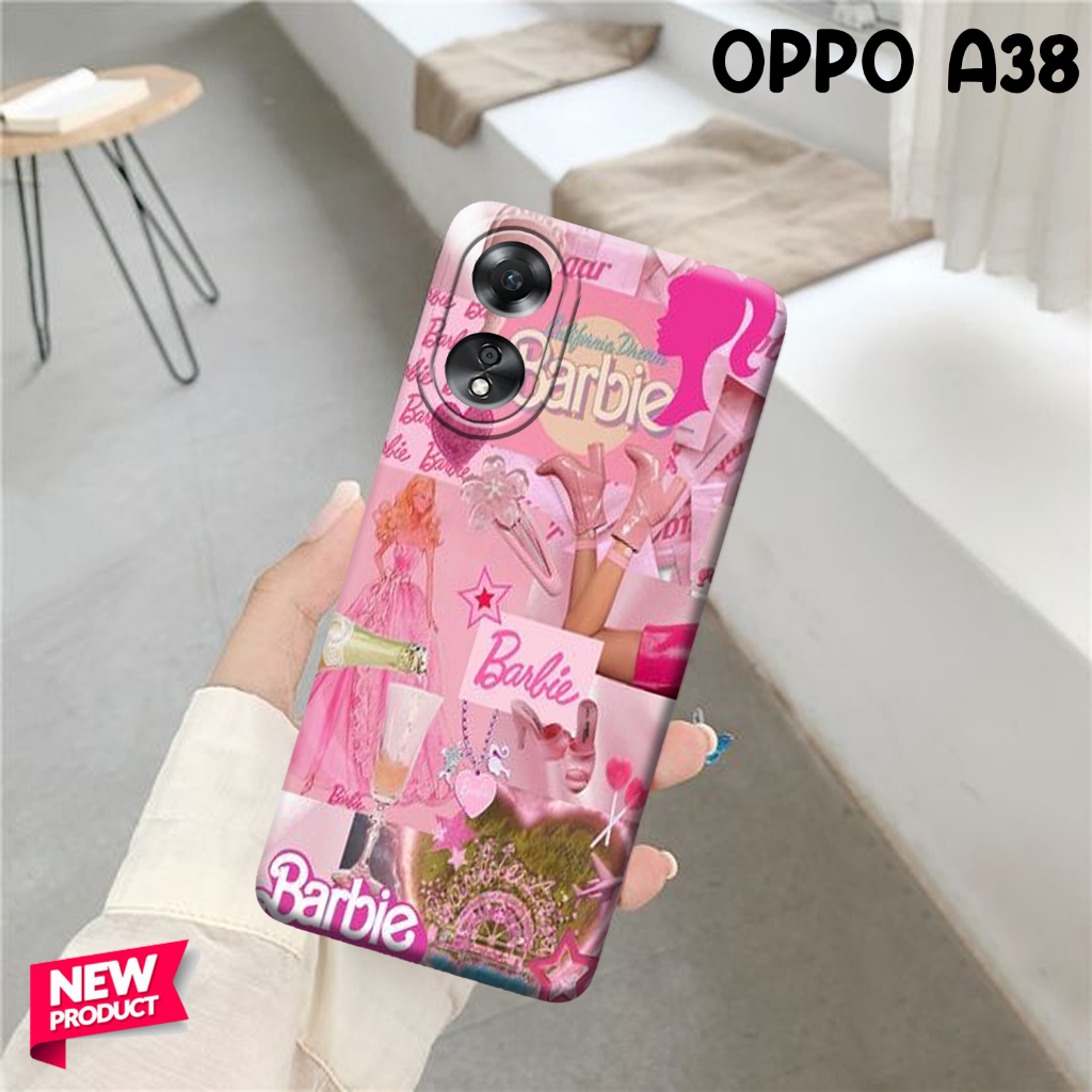 Case Case OPPO A38 Case Motif BARBIE Softcase Hardcase 3D Full Printing Softcase Case Doff Case Full