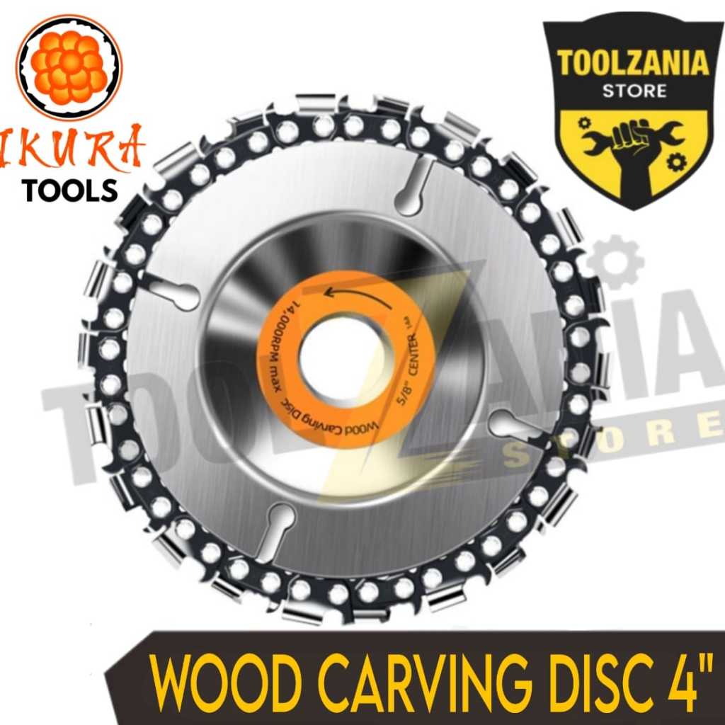 Wood carving disc gerinda mata gergaji gerinda chainsaw 4" inch ikura Wood carving disc gerinda / Ma