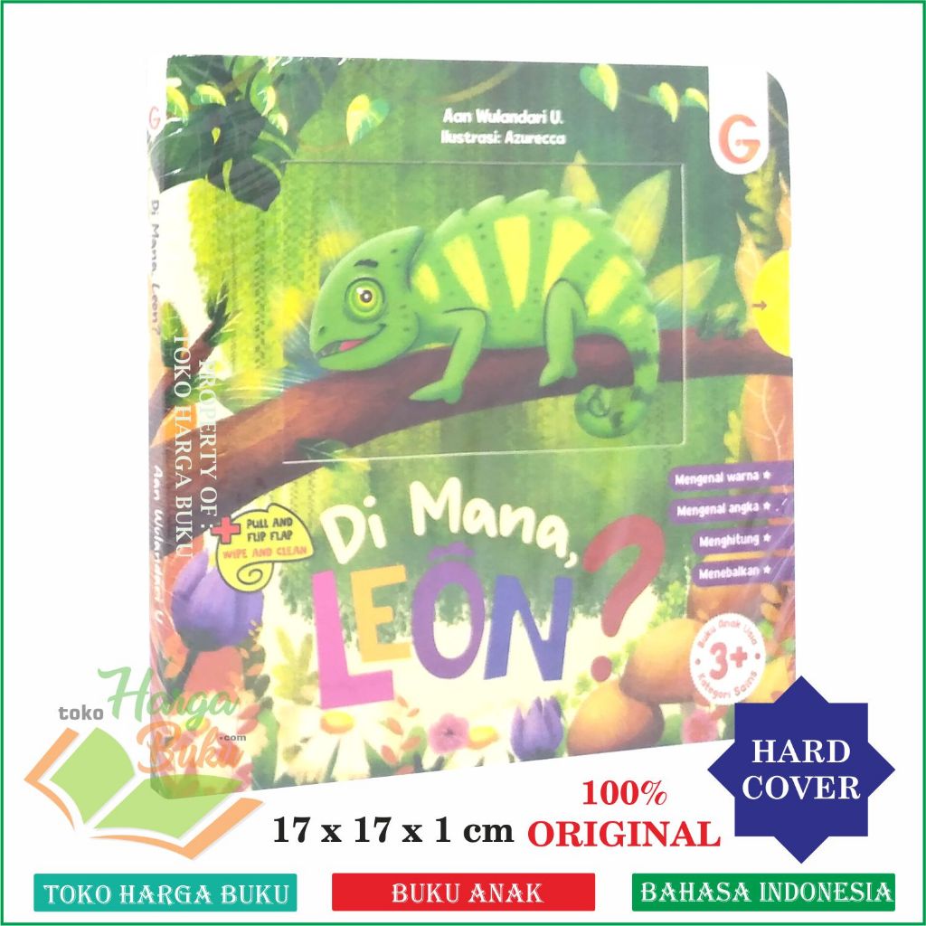 Foto Di Mana Leon BOARDBOOK Full Color Buku Anak Muslim Interaktif Usia 3+ Sains Penerbit Gema Insani Press