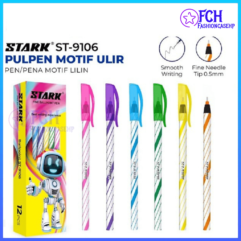 

FCH PAKET 5 KOTAK DAN 1 KOTAK (12pc) PULPEN ULIR / PEN LILIN STARK 1 PAK / BOLPOIN HITAM MURAH