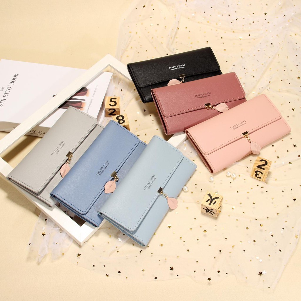 Dompet Wanita dompet panjang Impor dompet wanita Panjang Tipis Cod