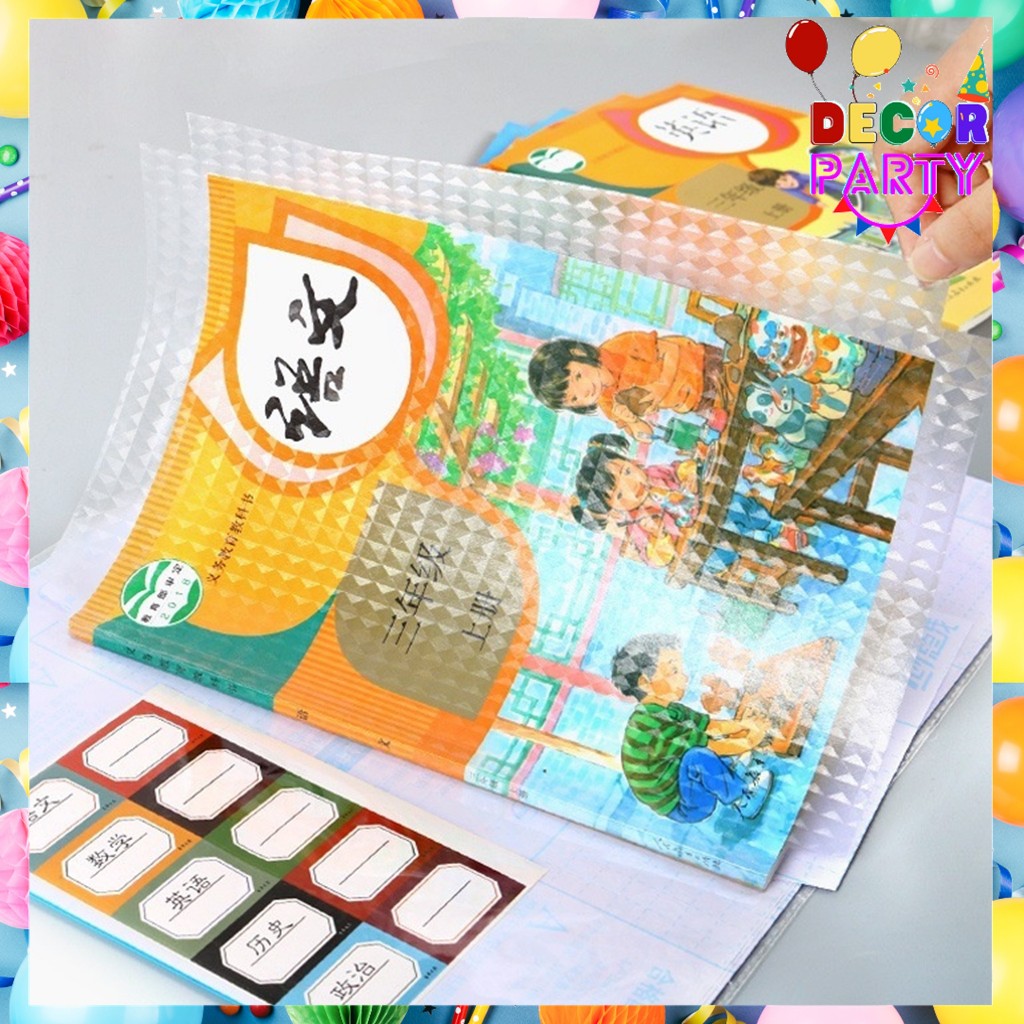 

DP Sticker Sampul Buku Tulis Sekolah Diamond Transparant Polos Pelindung Cover Frosted Buku Dengan Perekat Model Buram Tahan Air 10Pcs Stiker Sampul Buku Isi 10 Lembar Self-Adhesive Book Cover Waterproof