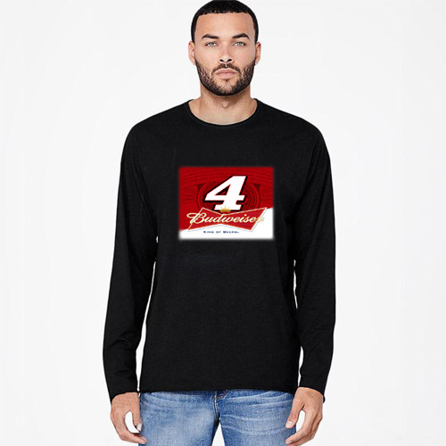 Kaos Tangan Panjang Budweiser Tshirt Casual 100% Cotton Kombed 30s