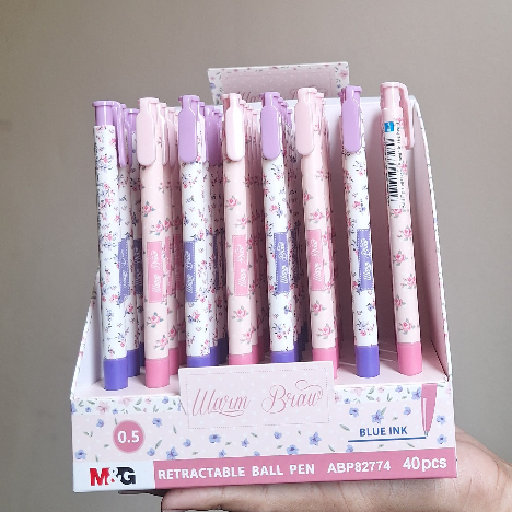 

M&G Pulpen II Retractable Ball Pen Motif Bunga FLower