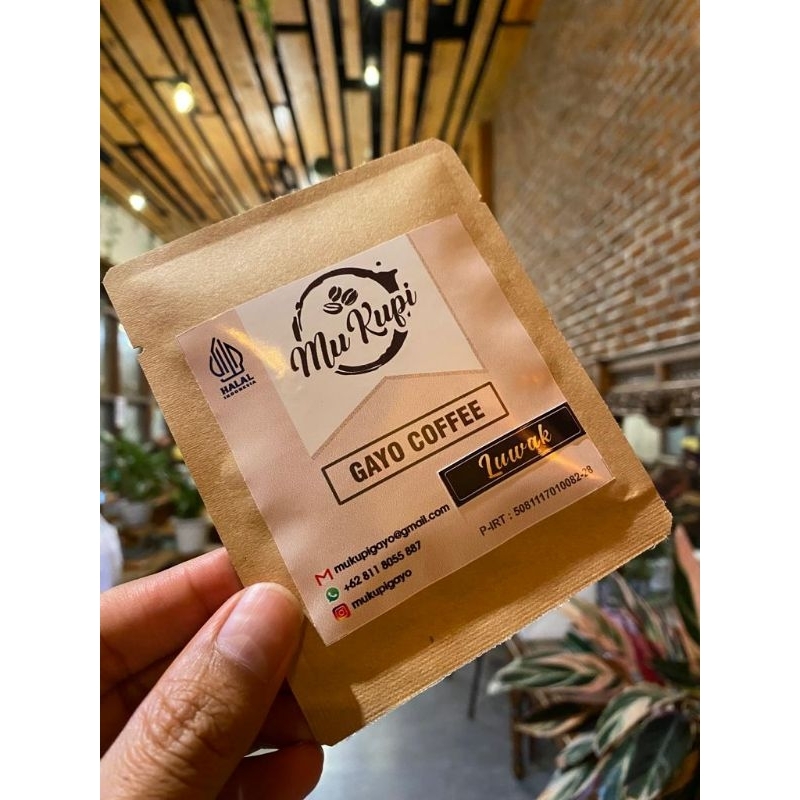 

kopi arabika drip bag mukupi luwak coffee