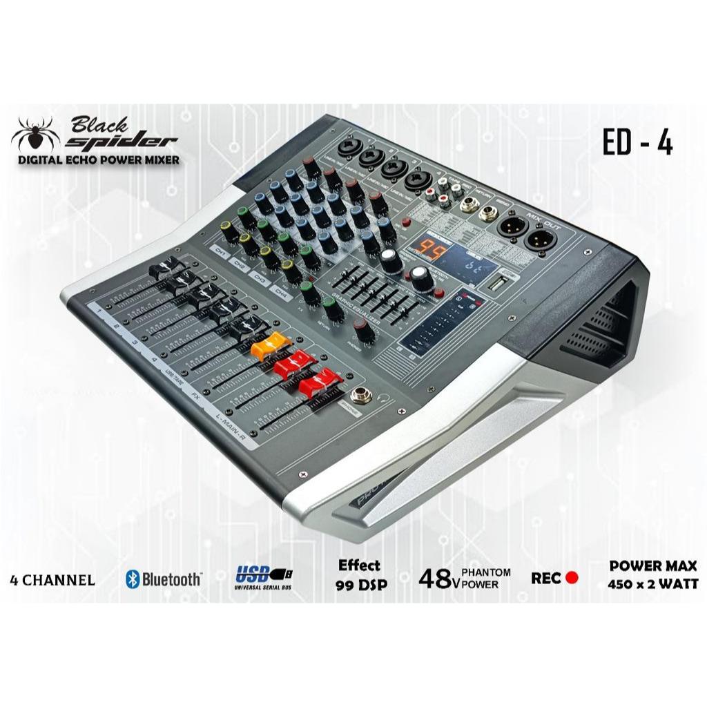POWER MIXER BLACKSPIDER ED 4 / BLACK SPIDER ED4 4CHANNEL