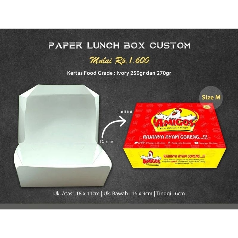 Paper Lunch Box Custom