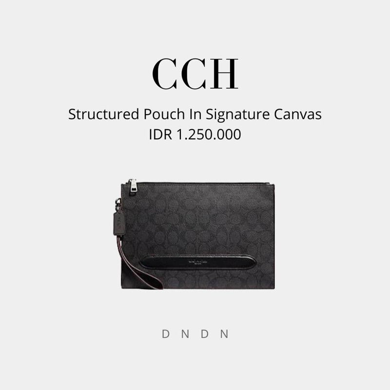 Structured Pouch In Signature Canvas