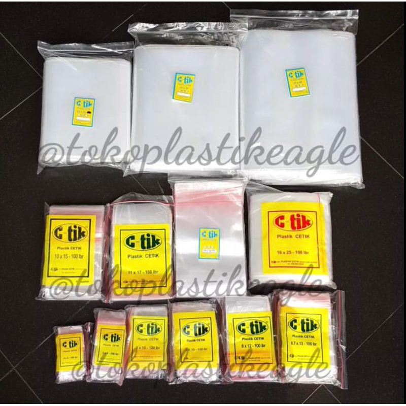 [isi 100pcs] Plastik Klip Ctik uk 35x45cm