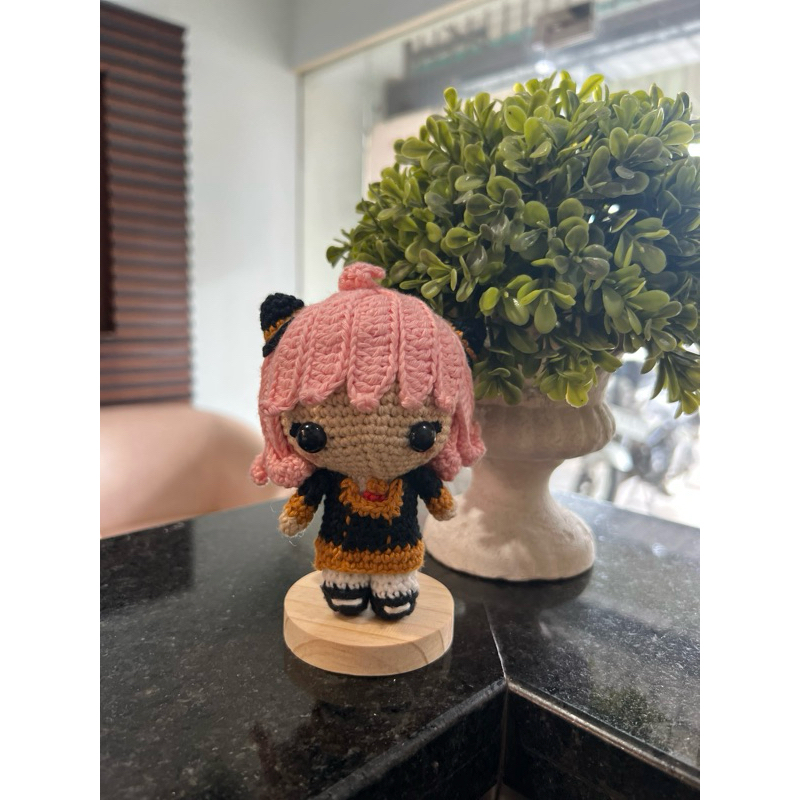anya forger spyxfamily amigurumi boneka rajut pajangan