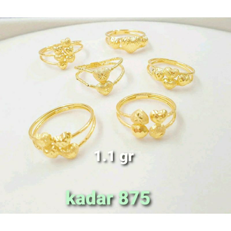 cincin love kadar 875 emas asli 20k