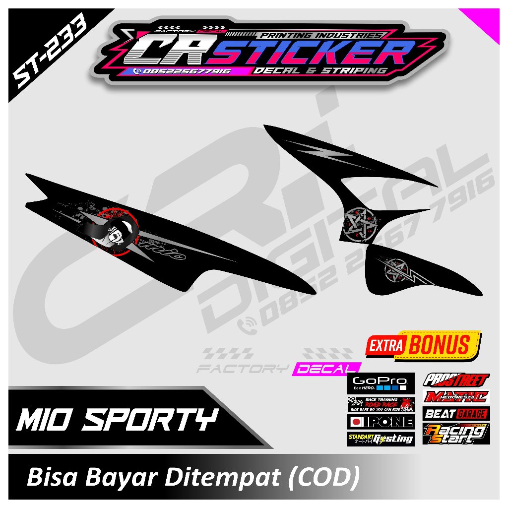Striping Transparan Terbaru Lady Motor Mio Sporty Urban modifikasi Stiker keren High Quality,Resolut