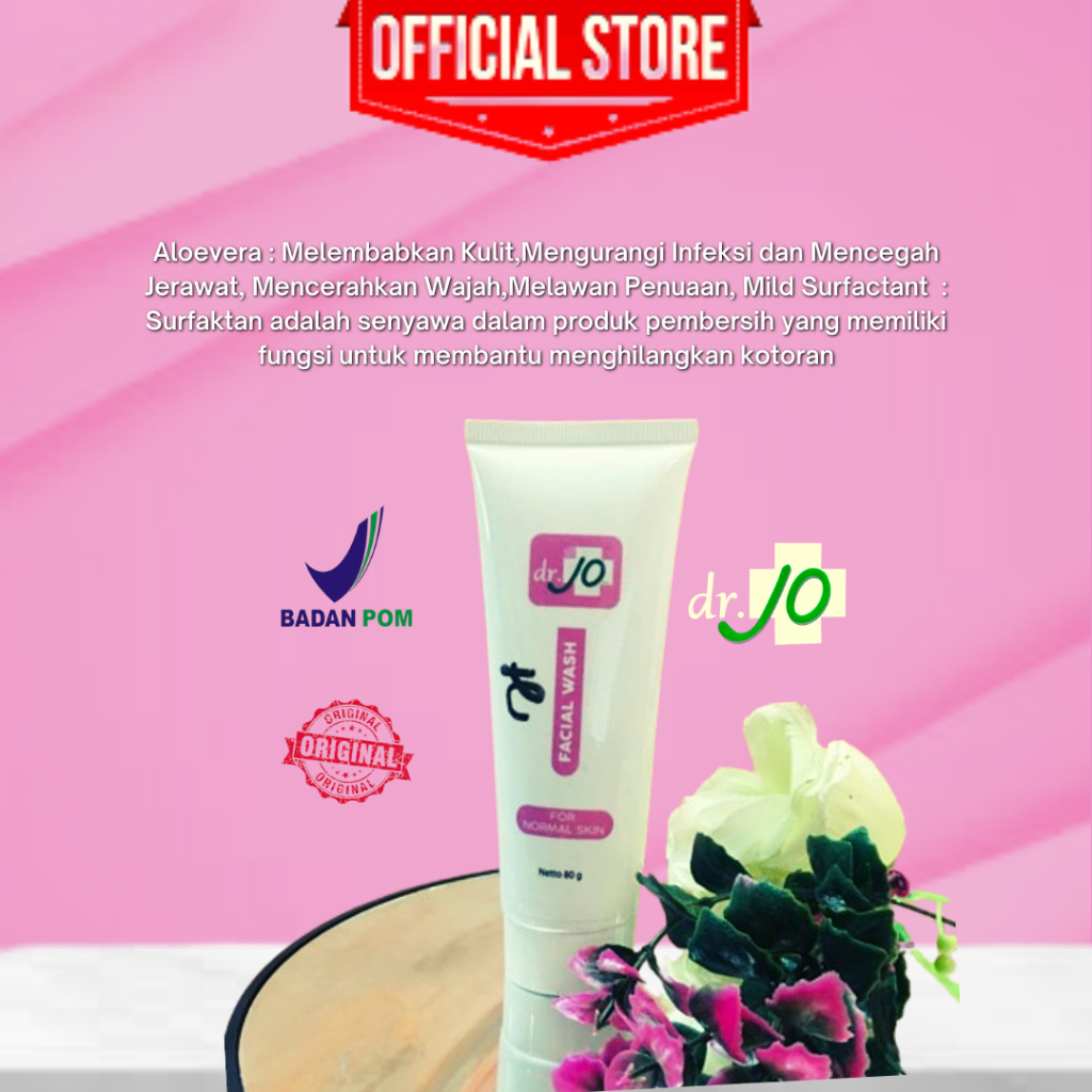 Dr Jo Facial Wash Whitening For Normal Skin | facial wash wajah kusam klinik dr.jo