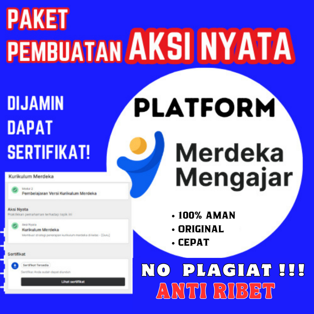 Aksi Nyata dan Penghijauan Platform Merdeka Mengajar (PMM) 100% Dapat Sertifikat