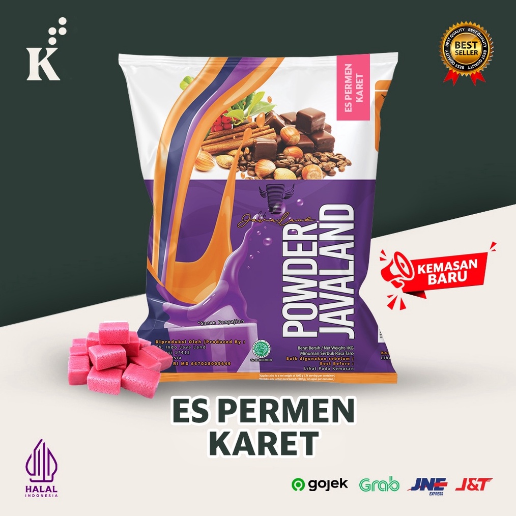 

TERLARIS BRANDS FESTIVAL Bubuk Minuman Bubble Drink rasa Es Permen Karet ORIGINAL Javaland 1kg grosir