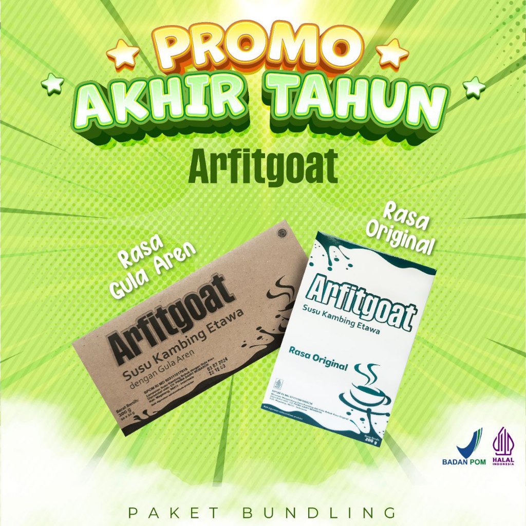 

Susu Arfitgoat Original & Gula Aren Susu Kambing Etawa Bubuk dengan Promo Paket Bundling