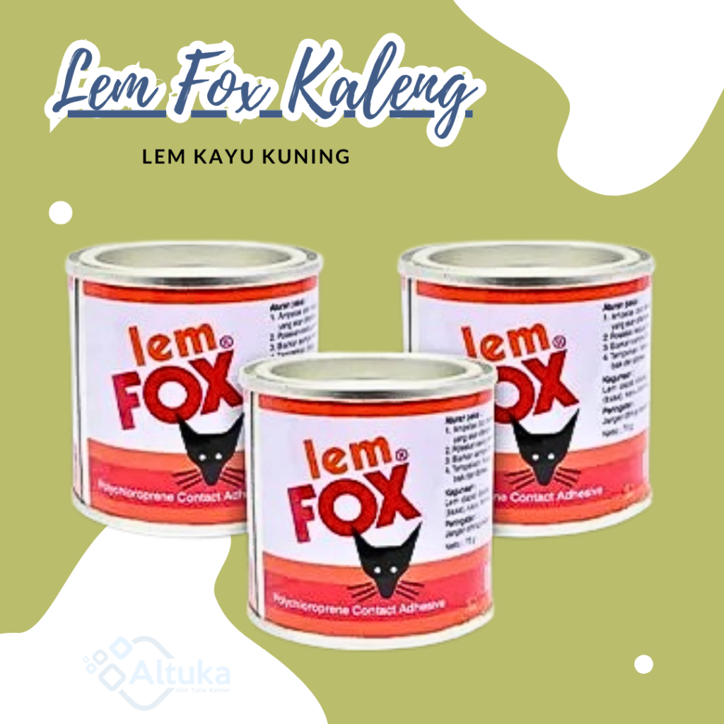 

Lem / Perekat Fox Kaleng Kuning 70gr
