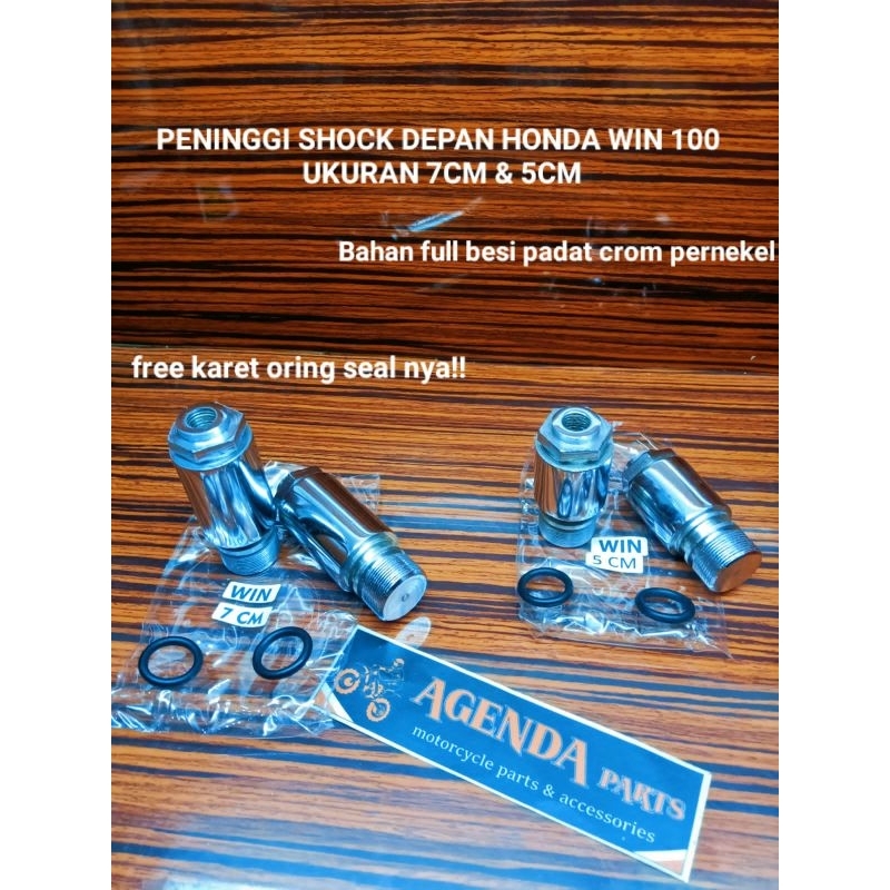 PENINGGI SHOCK DEPAN TELE HONDA WIN 100 7CM & 5CM FREE O-RING SEAL NYA HARGA SEPASANG KIRI KANAN