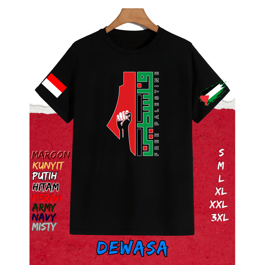 KAOS BEBASKAN PENJAJAHAN PALESTINE KEMANUSIAAN