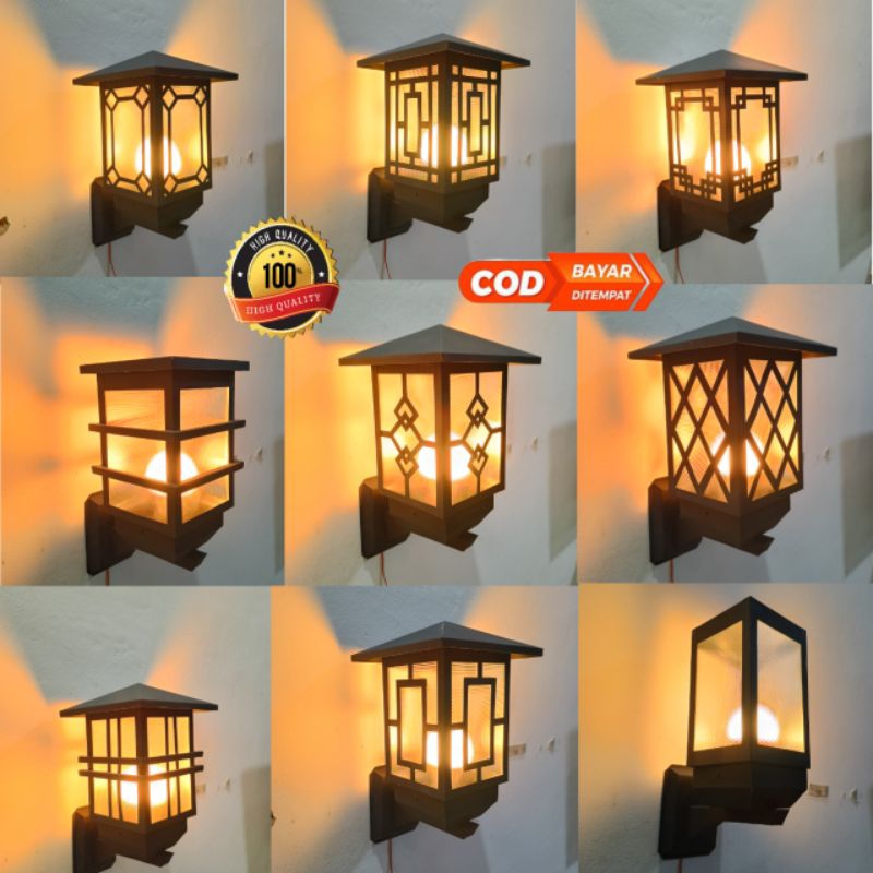 Lampu tempel dinding Teras ; penerangan aesthetic Teras Depan  lampu dinding Tempel