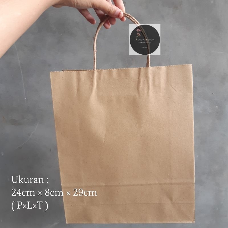 

PAPERBAG TAMBAHAN UKURAN SEDANG 24×8×29cm