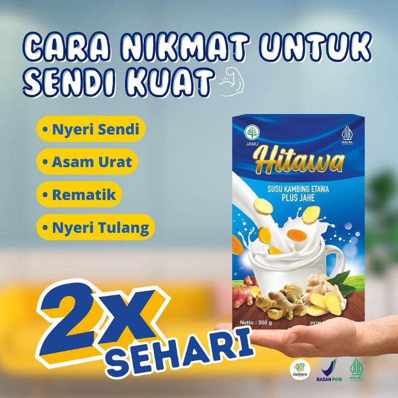 

HITAWA - Susu Kambing Etawa Plus Jahe/Usir Nyeri Sendi/Masuk Angin//Untuk Daya Tahan Tubuh