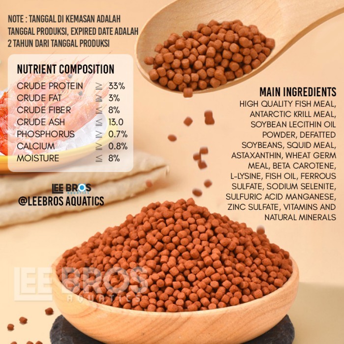 Ay00 Pakan Red Parrot / Pelet Blood Red Parrot / Makanan Ikan Red Parrot