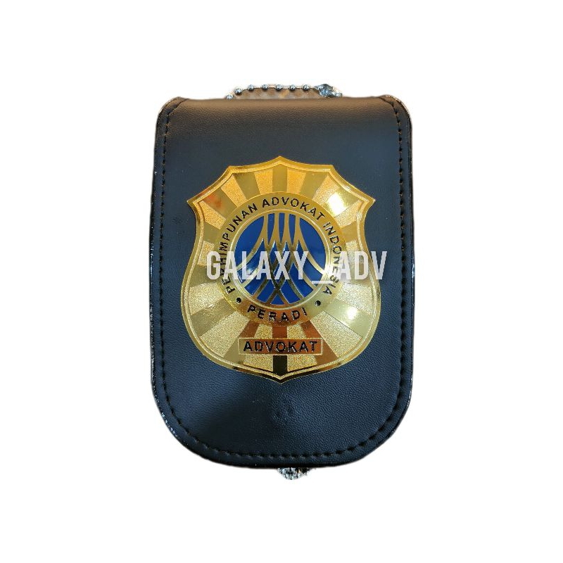 

lencana kalung dompet logo PERADI bahan kuningan sepuh emas