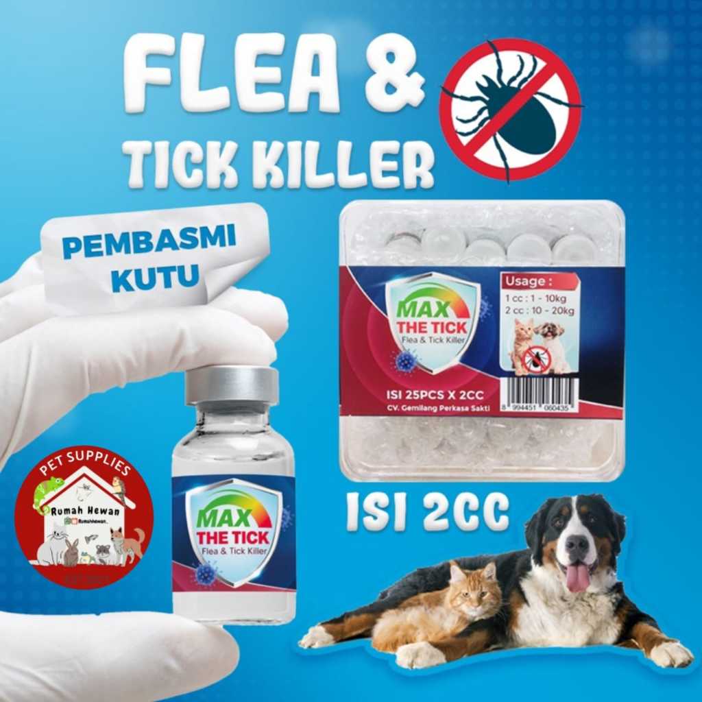 Obat Tetes Kutu Kucing Anjing Max THETICK / THE TICK obat kutu tetes anjing kucing