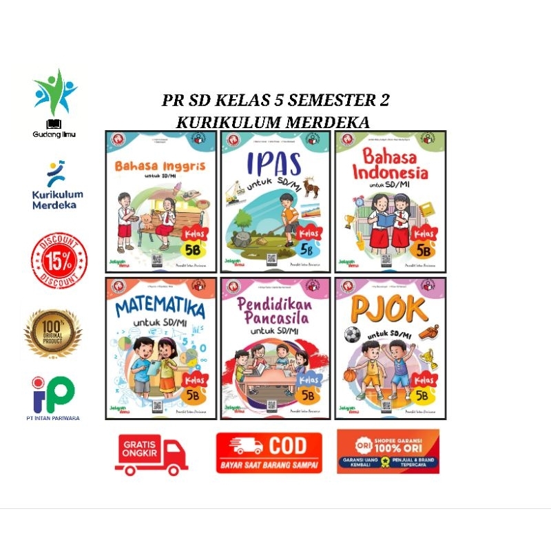 BUKU PR/LKS interaktif SD Kelas 5 Semester 2 Kurikulum Merdeka Tahun 2024  Intan pariwara