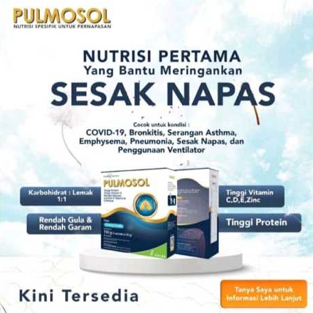 

Paket 2 box PULMOSOL Creamy Vanilla 150 gr - Susu Membantu Menutrisi Paru-Paru