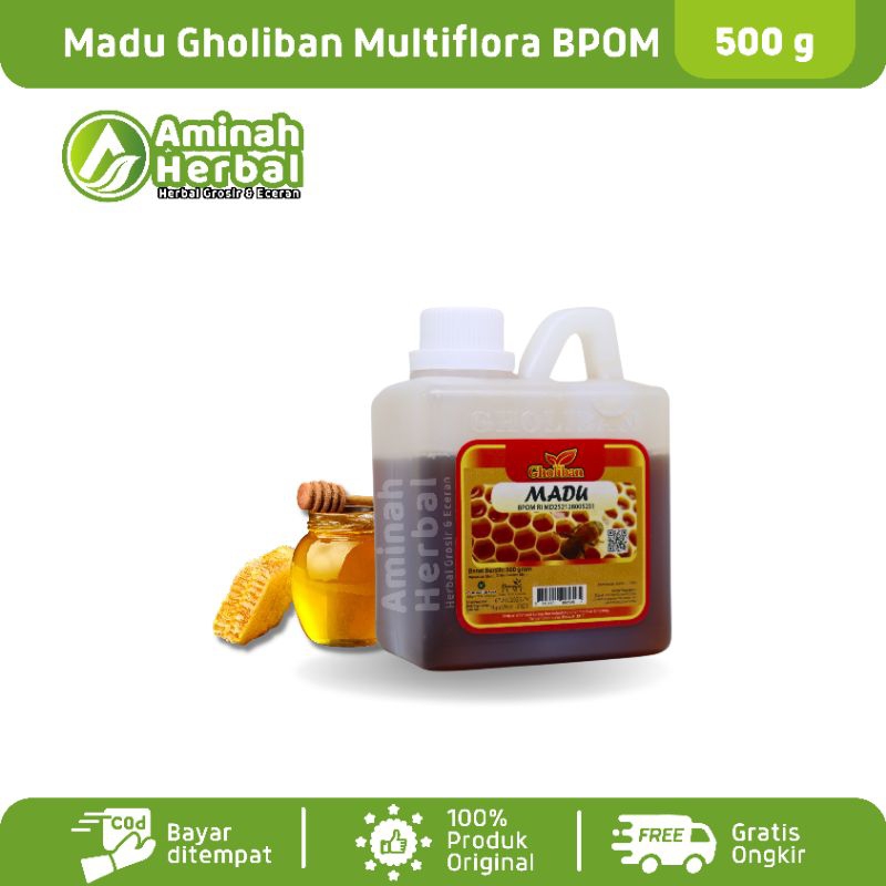 

Madu Multiflora Gholiban BPOM Terlaris 500g