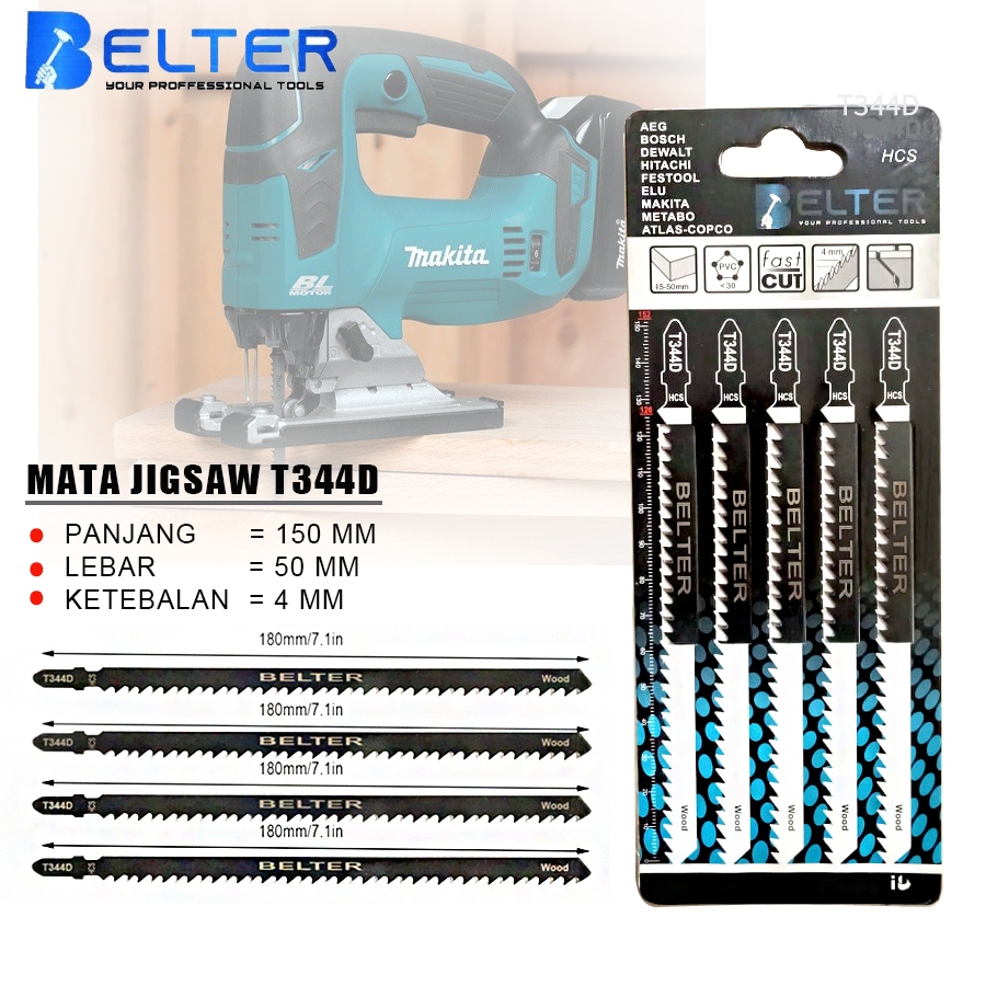 Mata Jig Saw Mata Gergaji 13cm Jigsaw Kayu Panjang Hcs Reciprocating Blade Speed for Wood