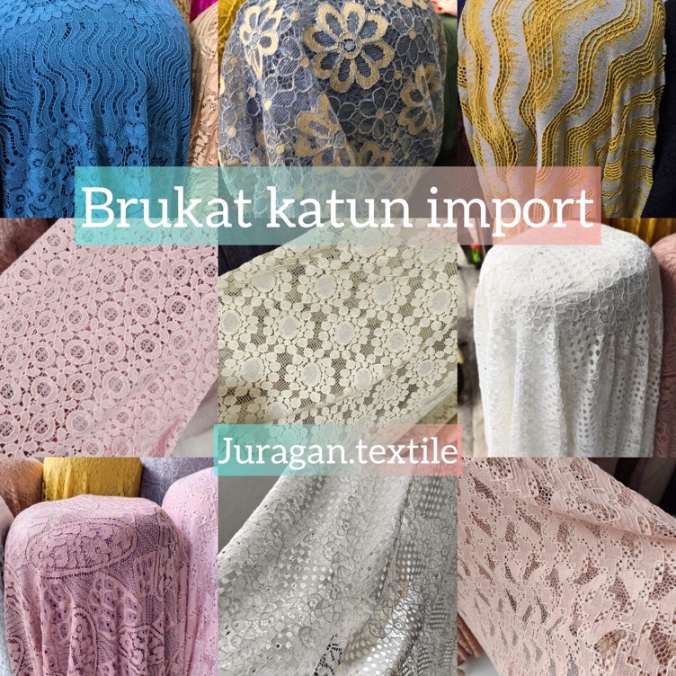 √ kain Brukat katun import - brokat katun-kain katun ☾