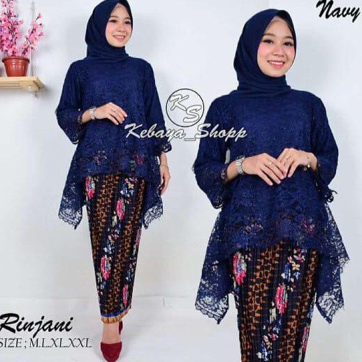 Murah.. SET KEBAYA RINJANI JUMBO M L XL XXL 3XL 4XL 5XL /KEBAYA BRUKAT JUMBO/ATASAN TUNIK JUMBO/ GAM