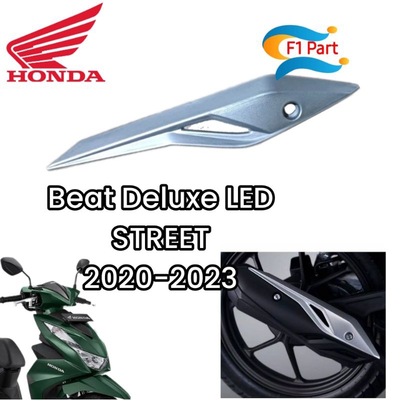 Garnish cover knalpot Honda Beat Sporty 2020 Deluxe Cbs Iss All type Silver 2021 2022 2023 2024