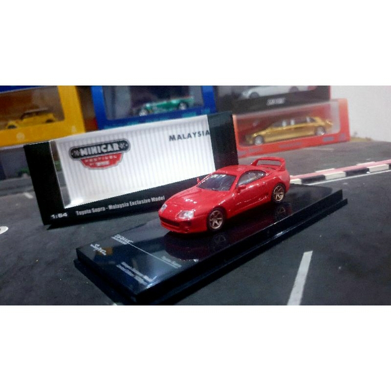 Diecast Tarmac Toyota Supra Red Malaysia Exclusive Model