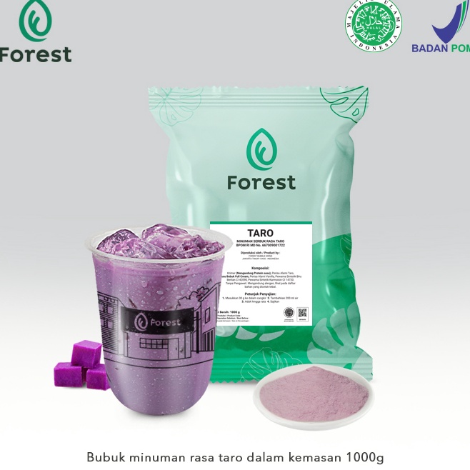 

ZSMH7056 Stok terbaru Bubuk Minuman TARO Powder 1000g - FOREST Bubble Drink