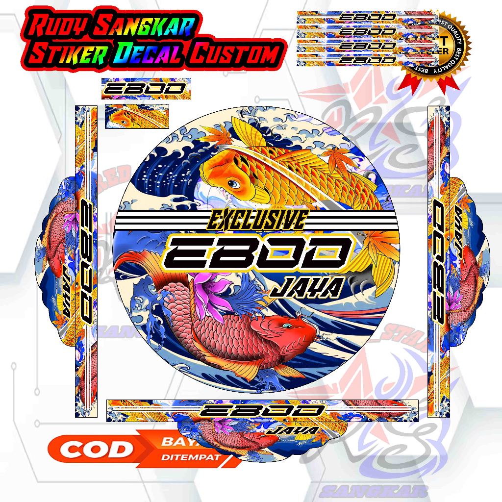 STIKER DECAL SANGKAR MURAI IKAN KOI EBOD JAYA STIKER DEKAL SANGKAR BULAT MURAI KACER DECAL EBOD JAYA