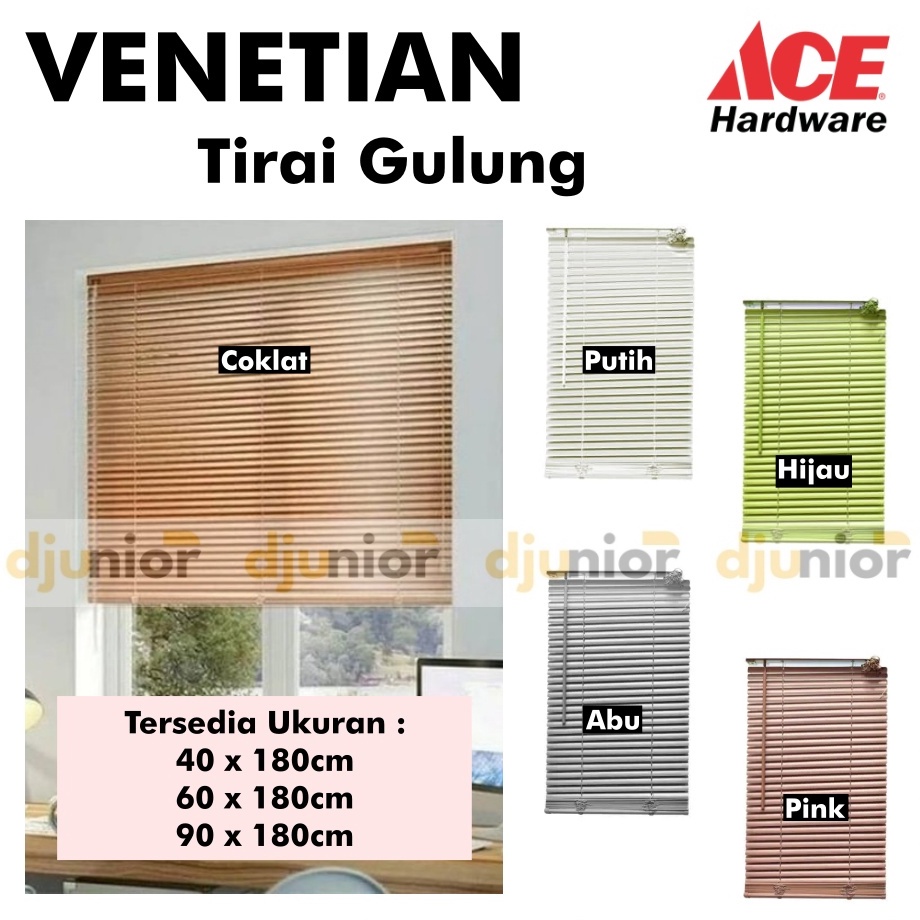 ` fC TIRAI LIPAT / TIRAI JENDELA GULUNG / ROLLER BLIND / VENETIAN BLIND / 40 x 180 / 60 x 180 / 90 x