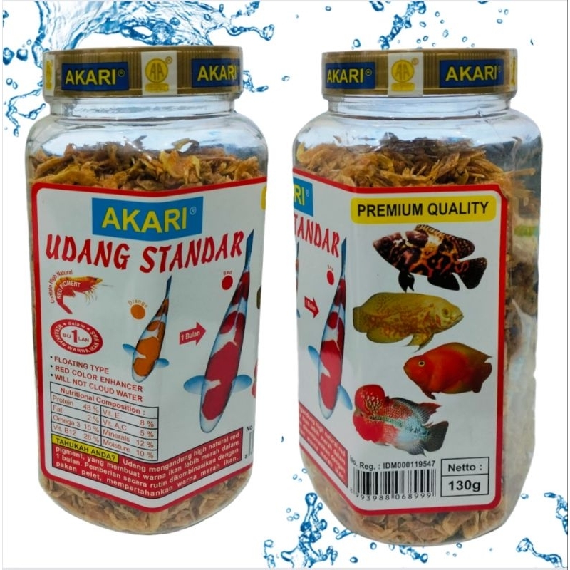 Akari AA Udang Standar 130GR Makanan Ikan Predator Arwana