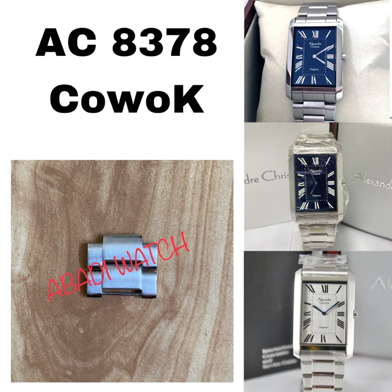 Sambungan Tali Rantai Jam Tangan Alexandre Christie Original AC 8378 Cowok
