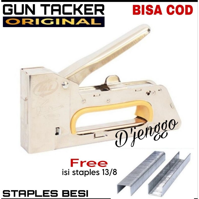 

GunTacker Staples Tembak Stapler Besi Jok Kulit Motor / Sofa / Dekor Plus Isi Staples